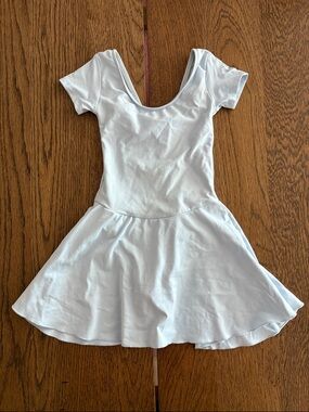 Wear Moi 6-8Y Girls Light Blue Short Sleeve Skater Leotard Ballet Dress